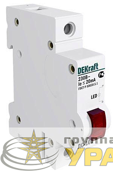 Лампа сигнальная ЛС-101 на DIN-рейку 1p красн. LED DEKraft 