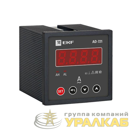 Амперметр цифровой AD-721 1ф на панель 72х72 EKF 