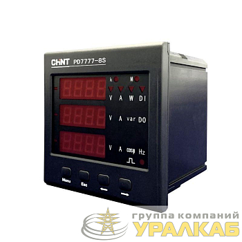 Прибор измерительный многофункциональный PD7777-8S4 3ф 5А RS-485 120х120 LED дисплей 380В CHINT 
