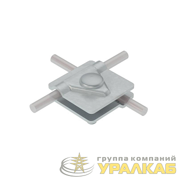 Соединитель универсальный 2US-D5-10 для прутка d5-10мм с 2 пластинами 50х50мм сталь КМ 