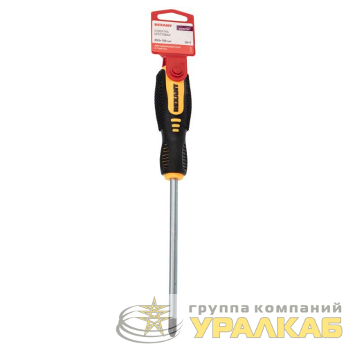 Отвертка крестовая PH 3х150мм двухкомпонентная рукоятка Rexant 
