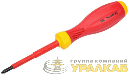 Отвертка диэлектрическая крестовая PH1х80 K3 1000В ARMA2L 3 IEK 