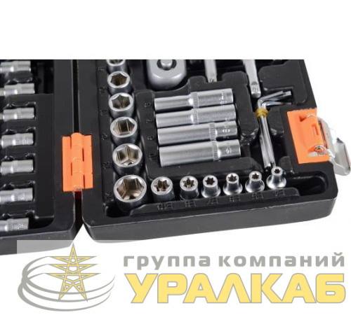 Набор инструментов 1/4дюйм CrV (пластик. кейс 57 предм.) Вихрь 