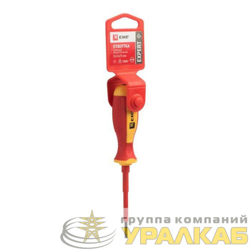 Отвертка SL3х75мм Expert 1000В PROхima EKF 