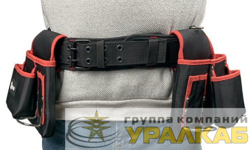Сумка-пояс двухсекционная усиленная с двухшпеньковым ремнем С-12 Master EKF 