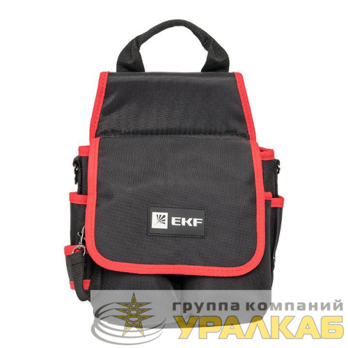 Сумка монтажника поясная с крышкой и ремнем С-14 EKF 