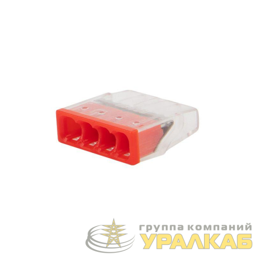 Экспресс-клемма строительно-монтажная СМК 2273-204 4-проводная 0.5-2.5кв.мм (уп.100шт) Rexant 
