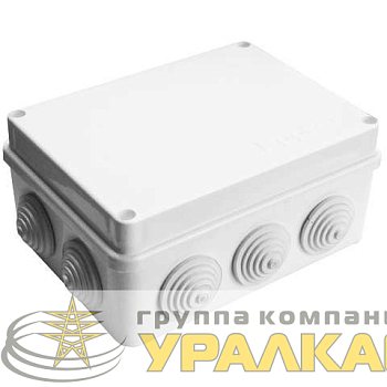 Коробка распределительная ОП 150х110х70мм IP54 10 выходов 10 гермовводов крышка на винтах бел. Epplast 