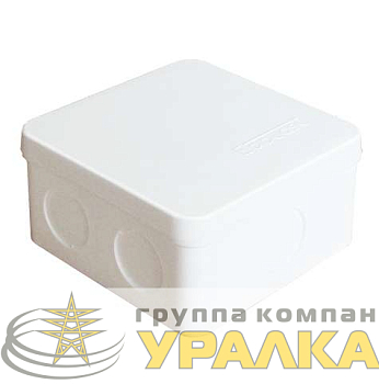 Коробка распределительная ОП 84х84х45мм IP54 7 выходов без гермовводов крышка защелкивающаяся бел. Epplast 