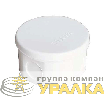 Коробка распределительная ОП 75х45мм IP54 4 выхода без гермовводов крышка защелкивающаяся бел. Epplast 