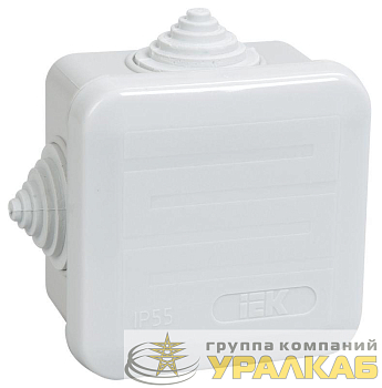 Коробка распаячная ОП 70х70х40 IP44 КМ41236 (4 гермоввода) IEK 
