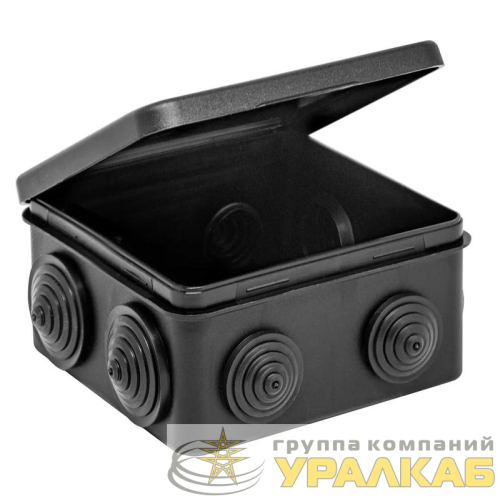 Коробка распределительная ОП 100х100х50мм (откид. крышка)УХЛ1 IP54 черн. Ruvinil 