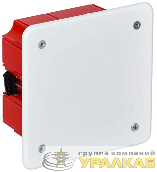 Коробка распаячная CП 92х92х45 IP20 КМ41022 для полых стен (с саморезами пластиковые лапки с крышкой) IEK 
