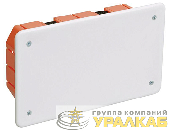 Коробка распаячная СП 172х96х45 КМ41026 для полых стен (с саморезами пластиковые лапки с крышкой) IEK 