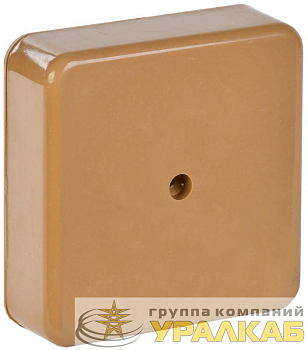 Коробка распаячная ОП 75х75х20 IP20 КМ41212-03 (6 клем. 6кв.мм) светл. дерево IEK 