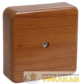 Коробка распаячная ОП 75х75х20 IP20 КМ41212-05 (6 клем. 6кв.мм) дуб IEK 