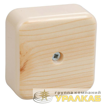 Коробка распаячная ОП 50х50х20 IP20 КМ41206-04 (4 клем. 3кв.мм) сосна IEK 