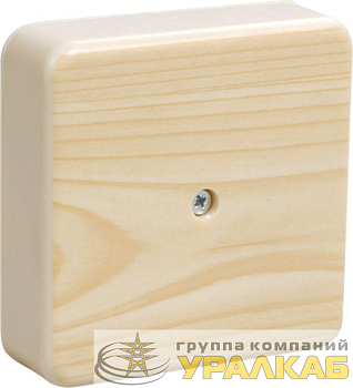 Коробка распаячная ОП 75х75х28 IP20 КМ41216-04 (6 клем. 6кв.мм) сосна IEK 