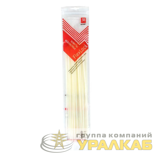 Хомут P6.6 3.6х250 FlexLock стандартный бел. (уп.100шт) PROxima EKF 