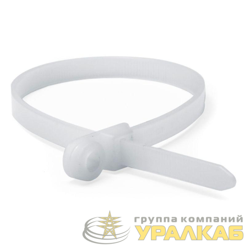 Хомут кабельный 3.6х150 полиамид бел. с монтажн. отверст. (уп.100шт) DKC 