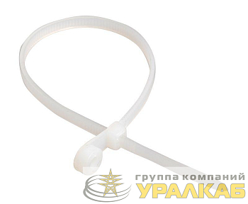 Хомут кабельный 3.5х100 нейл. бел. с отвер. для креп. ХОК (уп.100шт) IEK 