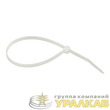 Хомут кабельный 4.8х250 нейл. бел. (уп.100шт) EKF 