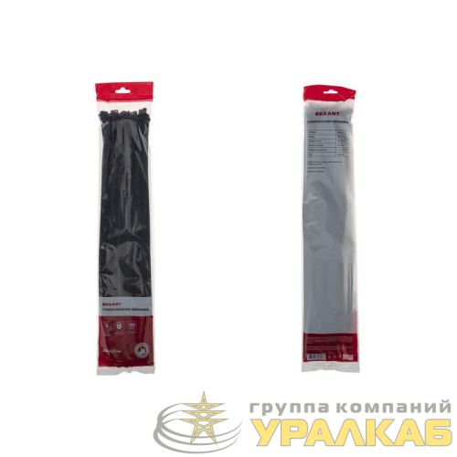 Хомут кабельный 4.8х500 нейл. черн. (уп.100шт) Rexant 