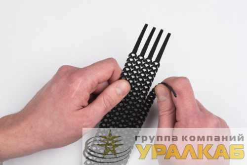 Хомут гибкий многоразовый бел. FlexSTRAP (уп.20шт) PROxima EKF 