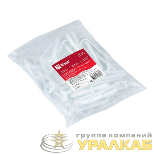 Дюбель-хомут d11-18мм для круглого кабеля бел. (уп.50шт) PROxima EKF 