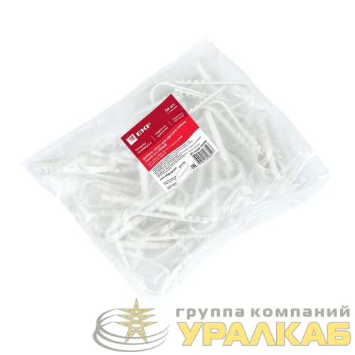 Дюбель-хомут d19-25мм для круглого кабеля бел. (уп.50шт) PROxima EKF 