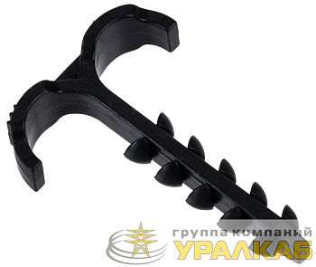 Дюбель-хомут Т-образ. 4-12мм нейлон черн. (уп.25шт) IEK 