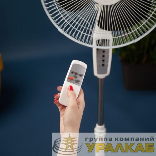 Вентилятор напольный DX-1608R 40Вт 220В с пультом и таймером бел./черн. DUX 