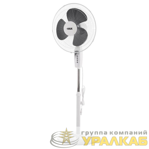 Вентилятор напольный DX-1608R 40Вт 220В с пультом и таймером бел./черн. DUX 