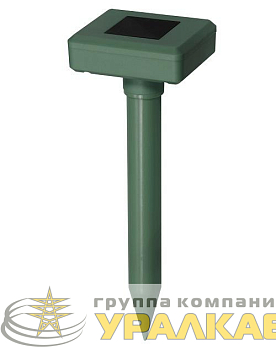 Отпугиватель кротов/грызунов ультразвуковой 25см солнечная батарея (акумуляторы в комплекте) черн. Космос 