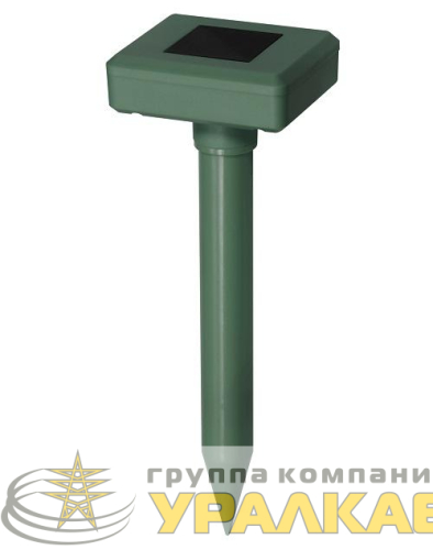 Отпугиватель кротов/грызунов ультразвуковой 25см солнечная батарея (акумуляторы в комплекте) черн. Космос 