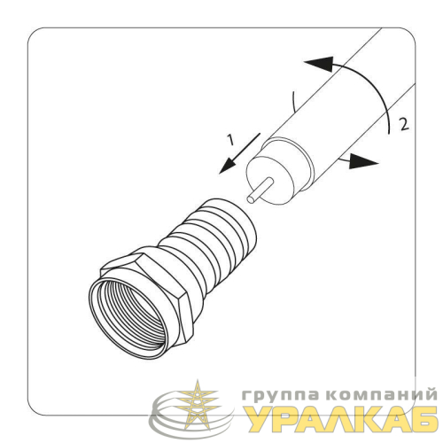 Разъем F RG-6 (3003-2) (уп.100шт) PROCONNECT 