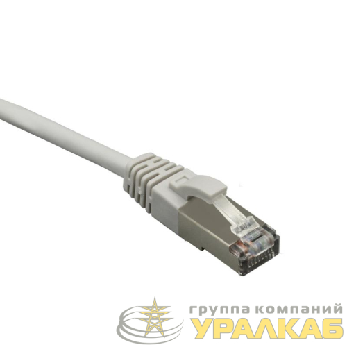 Патч-корд FTP кат.5E 4х2 26AWG (7х0.16мм) Cu LSZH сер. 0.5м SUPRLAN 