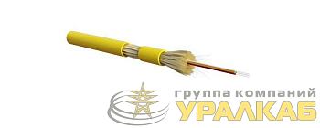 Кабель FO-DT-IN-9S-4-LSZH-YL волоконно-оптический 9/125 (SMF-28 Ultra) одномод. 4 волокна плотн. буф. покр. (tight buffer) для внутрн. прокладки LSZH IEC 60332-3 (-40град.C - +70град.C) желт. Hyperline 