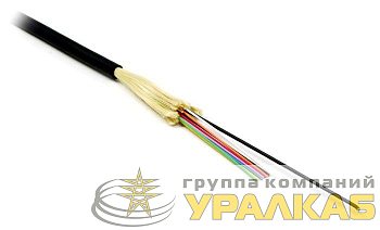 Кабель FO-DT-IN/OUT-9S-4-LSZH-BK волоконно-оптический 9/125 (SMF-28 Ultra) одномодовый 4 волокна плотное буферное покрытие (tight buffer) внутр./внешний LSZH IEC 60332-3 (-40град.C - +70град.C) черн. Hyperline 