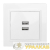 Розетка USB 2-м СП Минск 2.1А бел. EKF Розетка USB 2-м СП Минск 2.1А бел. EKF