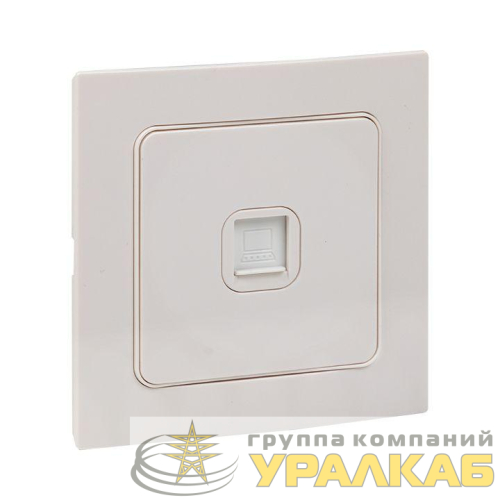 Розетка компьютерная 1-м Стокгольм RJ45 механизм бел. PROxima EKF 