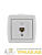 Розетка компьютерная 1-м ОП Nata RJ45 бел. LEZARD 
