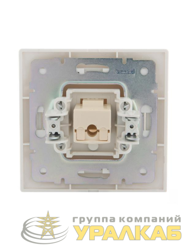 Розетка компьютерная 1-м СП Mira RJ45 бел./бел. LEZARD 