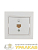 Розетка компьютерная 1-м СП Mira RJ45 бел./бел. LEZARD 