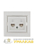 Розетка компьютерная 2-м СП Mira RJ45 бел./бел. LEZARD 
