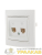 Розетка компьютерная + телефонная 2-м СП Mira RJ45 + RJ11 бел./бел. LEZARD 