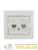 Розетка компьютерная + телефонная 2-м СП Mira RJ45 + RJ11 бел./бел. LEZARD 