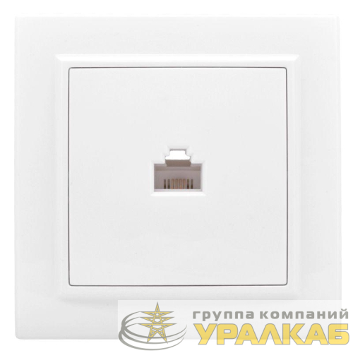 Розетка компьютерная 1-м СП Минск RJ45 бел. Basic EKF 