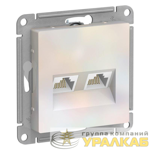 Розетка компьютерная 2-м AtlasDesign RJ45 кат.5E механизм жемчуж. SE 