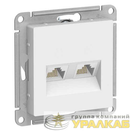 Розетка компьютерная 2-м AtlasDesign RJ45 кат.5E механизм бел. SE 